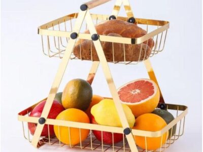 سلة فواكه من طبقتين