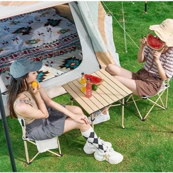 Pack de Table et 4 chaises de Camping pliantes,Portable pour voyage
