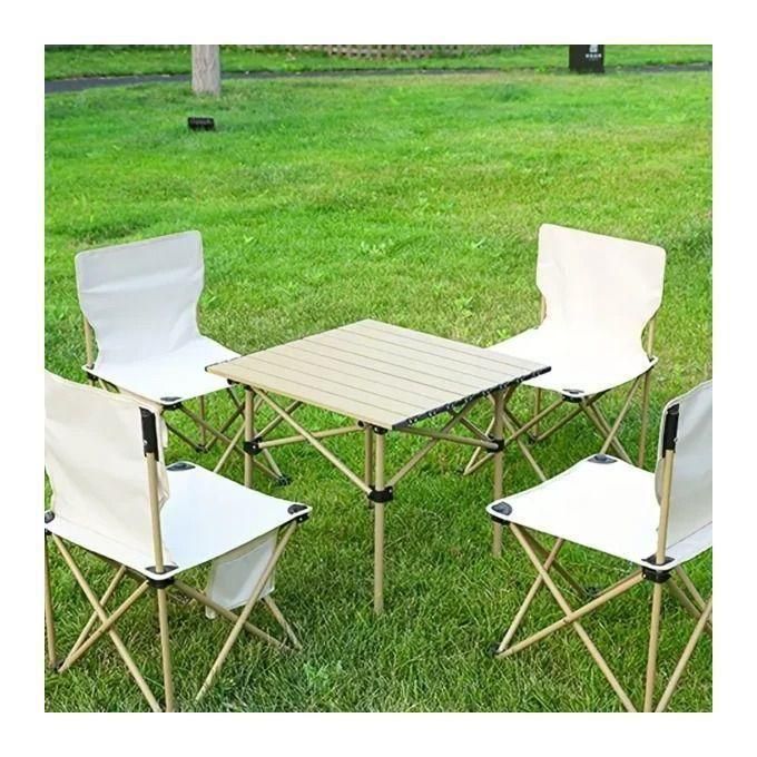 Pack de Table et 4 chaises de Camping pliantes,Portable pour voyage