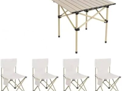 Pack de Table et 4 chaises de Camping pliantes,Portable pour voyage