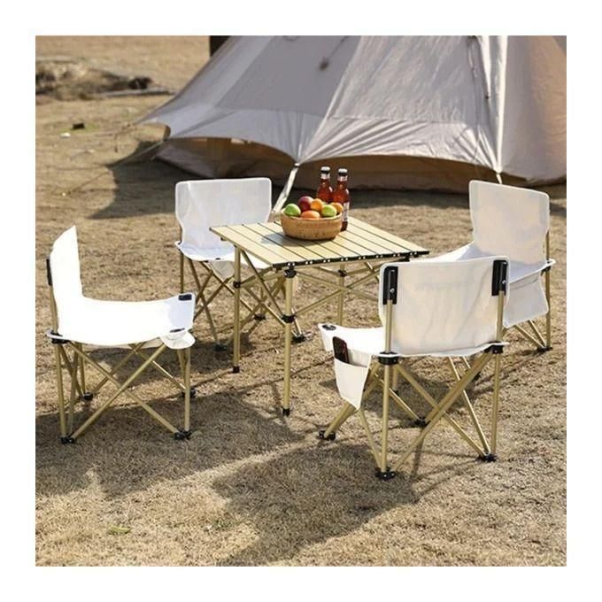 Pack de Table et 4 chaises de Camping pliantes,Portable pour voyage